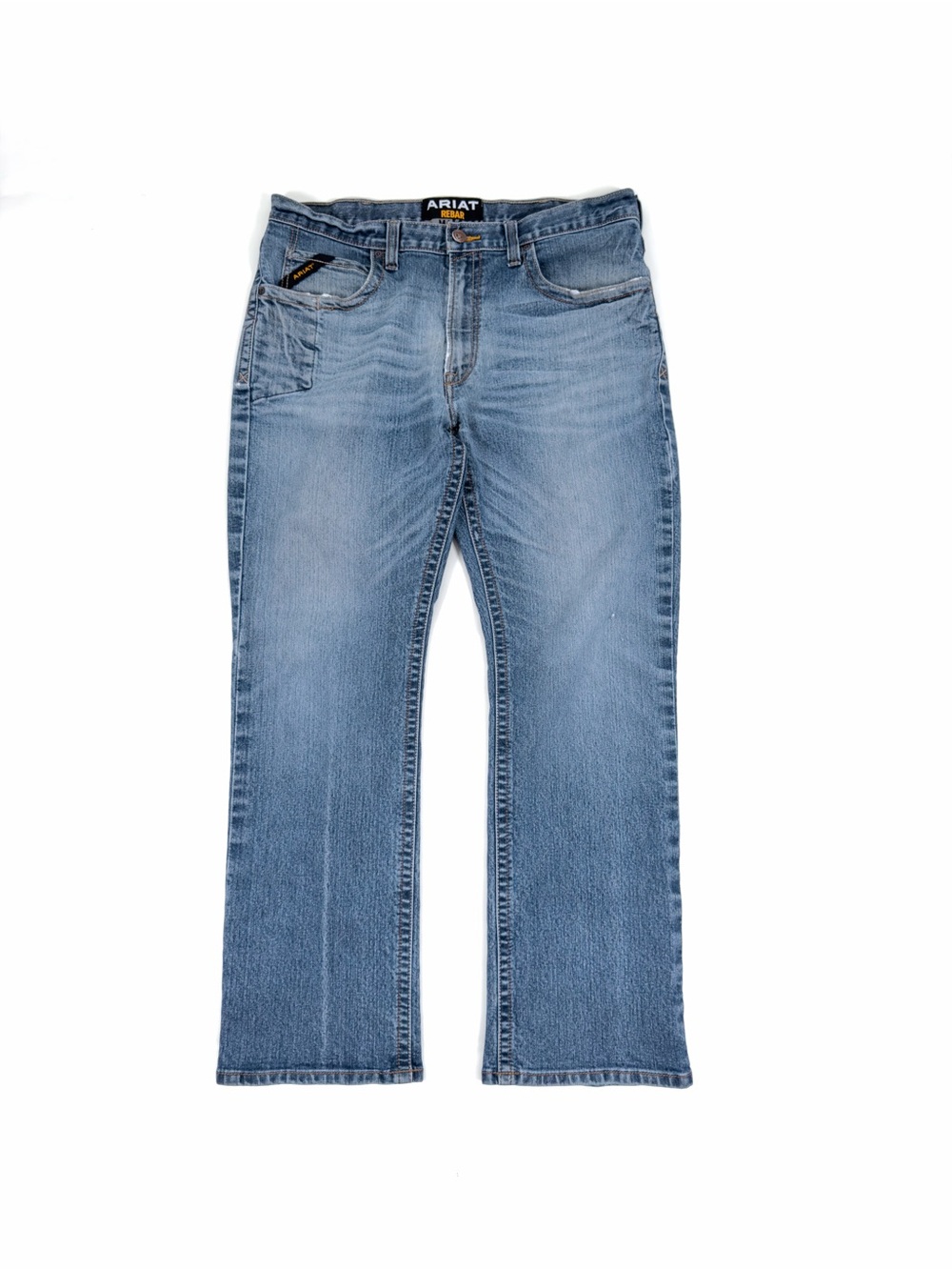 Ariat Rebar M4 Low Rise Boot Cut Denim Jeans Men’s 36/31 (Tag 36/32) Blue